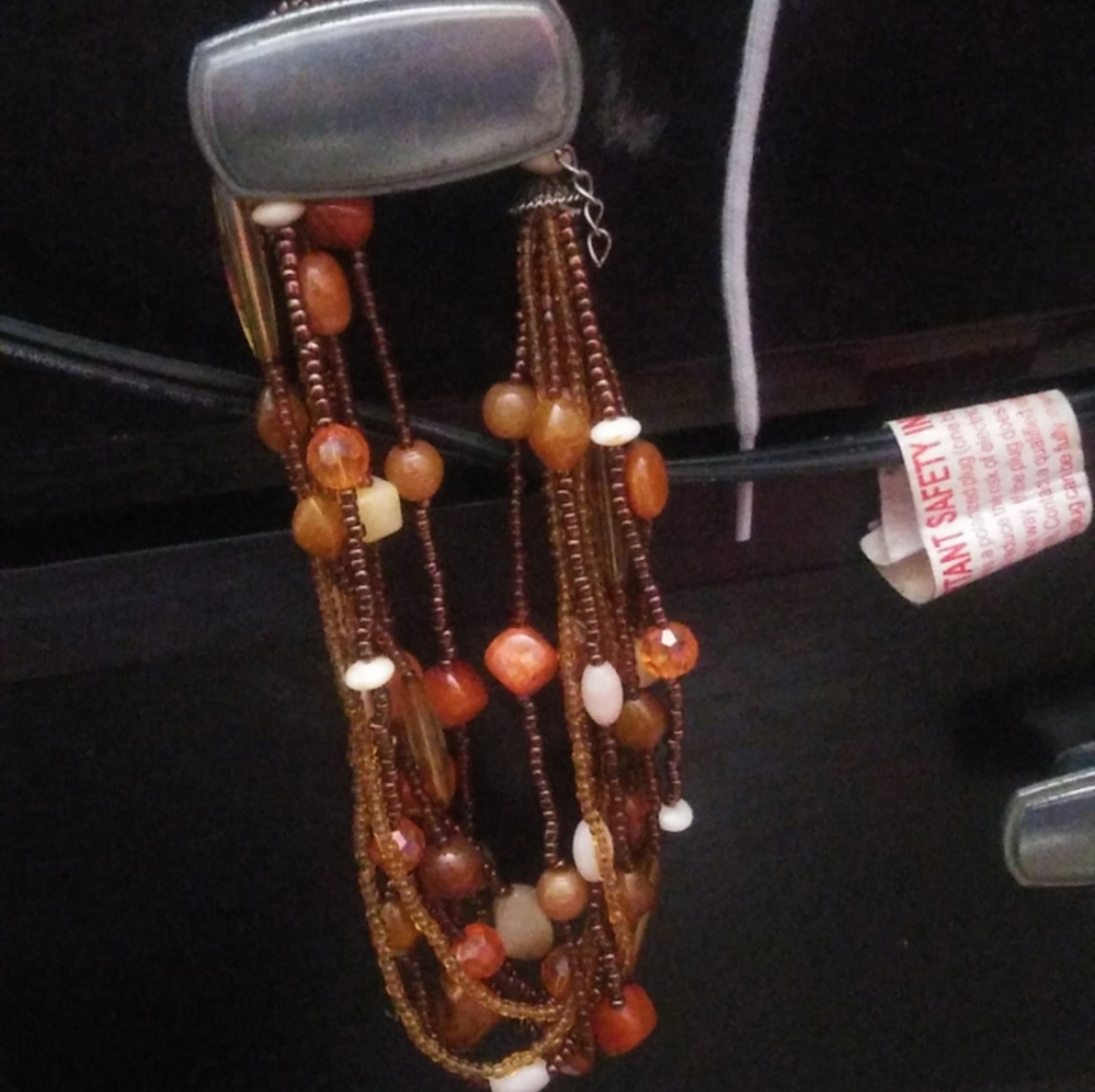 Amber beaded necklace